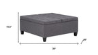 36" Ebony And Espresso Upholstery Tufted Ottoman With Storage