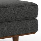 33" Gray And Brown Polyester Blend Cocktail Ottoman