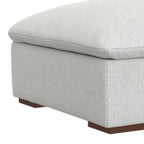 44" Gray and Brown Fabric Cocktail Ottoman
