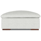 44" Gray and Brown Fabric Cocktail Ottoman