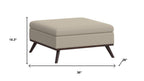 36" Natural And Brown Upholstery Ottoman With Storage