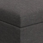 34" Natural And Brown Upholstery Ottoman With Storage