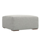 34" Gray and Brown Fabric Cocktail Ottoman