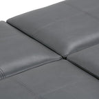 35" Black Faux Leather Ottoman With Storage