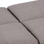 35" Cloud And Dark Brown Upholstery Ottoman With Storage