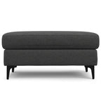 36" Cream And Black Fabric Cocktail Ottoman