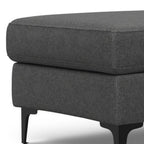 48" Cream And Black Fabric Cocktail Ottoman