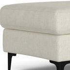 48" Cream And Black Fabric Cocktail Ottoman