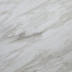 48" White and Natural Wood And Faux Marble Square Counter Height Bar Table
