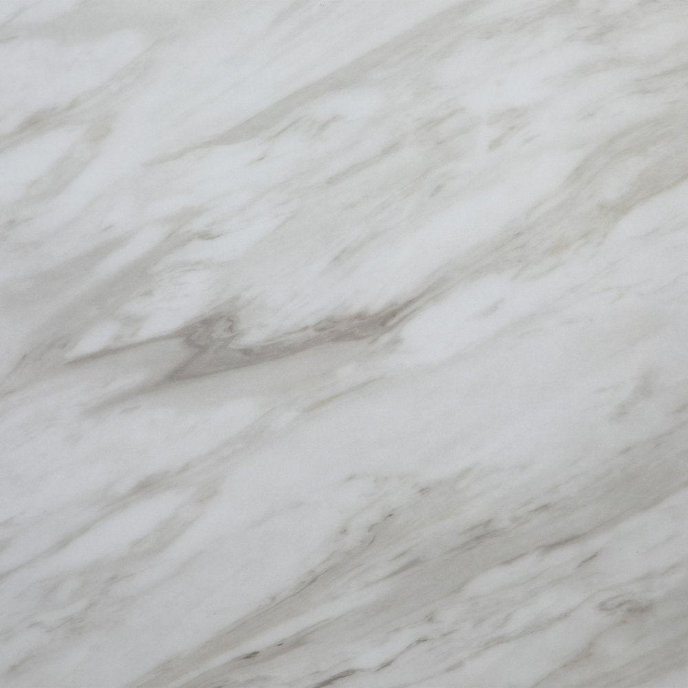 48" White and Natural Wood And Faux Marble Square Counter Height Bar Table