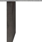 78" Gray and Dark Brown Faux Marble and Wood Double Pedestal Base Dining Table