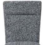 Set of Two Gray And Brown Upholstered And Wood Dining Side Chairs