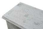 54" White Solid Wood Medallion Ottoman With Storage