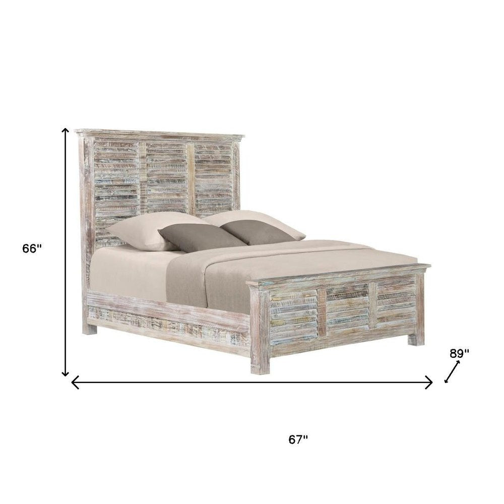 Three Piece White Solid Wood Bedroom Set