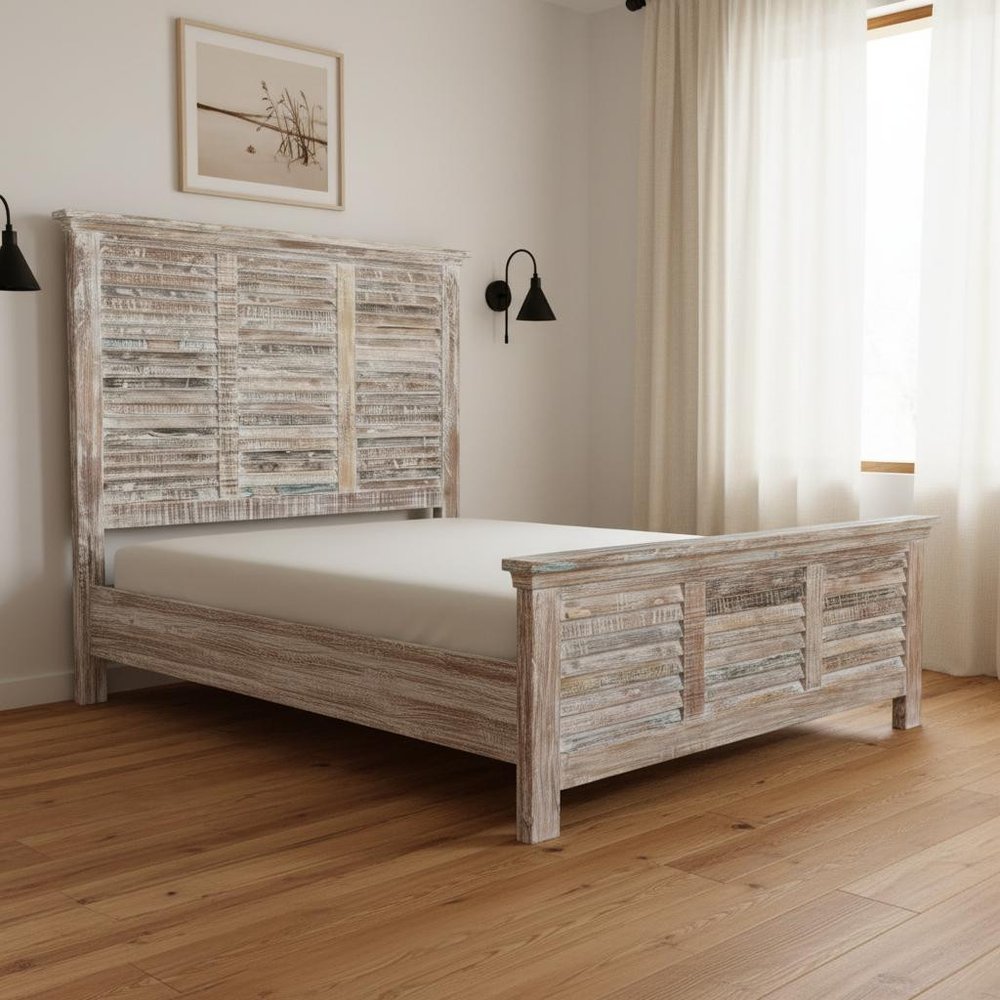 Three Piece White Solid Wood Bedroom Set