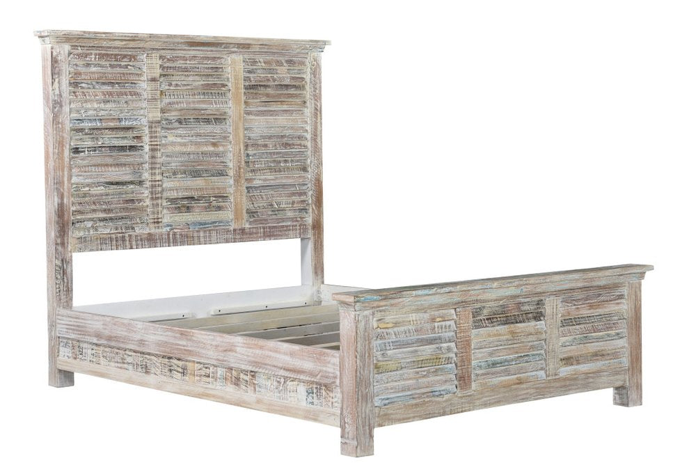 Three Piece White Solid Wood Bedroom Set