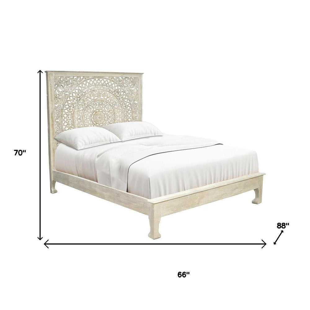 Three Piece Gray Solid Wood Bedroom Set