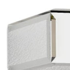 Set Of Three Silver Glass Wall Mounted Floating Shelf