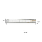 Set Of Three Silver Glass Wall Mounted Floating Shelf