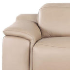 107" Black Top Grain Leather Reclining USB Sofa