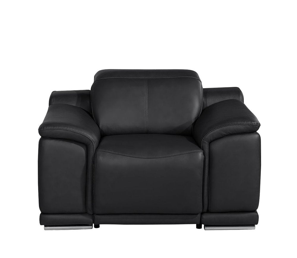 48" Beige Genuine Leather Power Wall Hugger Recliner With USB