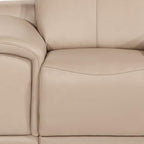 48" Beige Genuine Leather Power Wall Hugger Recliner With USB