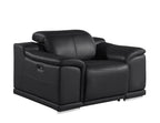 48" Beige Genuine Leather Power Wall Hugger Recliner With USB