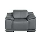 48" Beige Genuine Leather Power Wall Hugger Recliner With USB