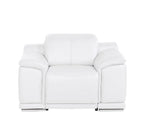 48" Beige Genuine Leather Power Wall Hugger Recliner With USB