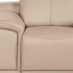 48" Beige Genuine Leather Power Wall Hugger Recliner With USB