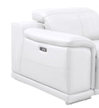 48" Beige Genuine Leather Power Wall Hugger Recliner With USB