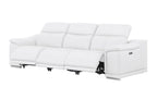 Two Piece White Genuine Leather Five Person Seating Set