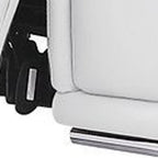 White Leather Power Reclining L Shaped Five Piece Corner Sectional