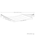 Aqua And Lime Green Striped Double Hammock