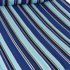 Light Blue And Dark Blue Striped Double Hammock