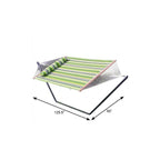 Green And Yellow Striped Double Hammock