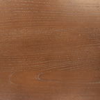 Set of Two Walnut And Brown Solid Wood Open Back Dining Arm Chairs