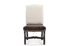 Five Piece Brown Round Solid Wood Dining Set with Four Chairs
