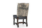 Five Piece Brown Round Solid Wood Dining Set with Four Chairs
