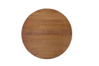 54" Brown Solid Wood Pedestal Base Round Top Dining Table