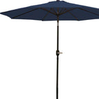9' Dark Blue Polyester Octagonal Tilt Market Patio Umbrella