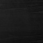Black Solid Wood Open Back Dining Side Chair