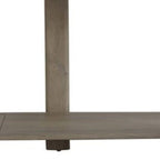 54" Natural Solid Wood Distressed Console Table With Shelf