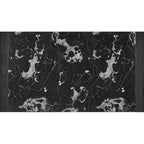 68" Black Faux Marble and Wood Dining Table