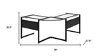 78" Clear and Black Glass and Steel Corner Computer Desk