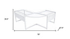 78" Clear and Black Glass and Steel Corner Computer Desk