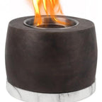8000 BTU 7" Black Stainless steel Bio-ethanol fuel Portable Round Fire Pit