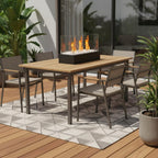 8000 BTU 18" Black And White Glass And Stainless Steel Bio-ethanol fuel Portable Rectangular Fire Pit
