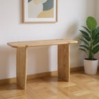 52" Natural Solid Wood Solid Console Table