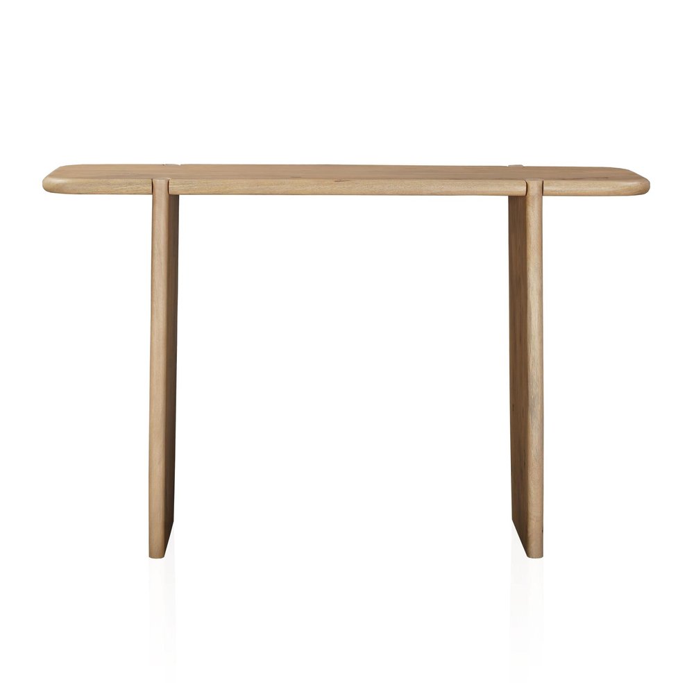 52" Natural Solid Wood Solid Console Table